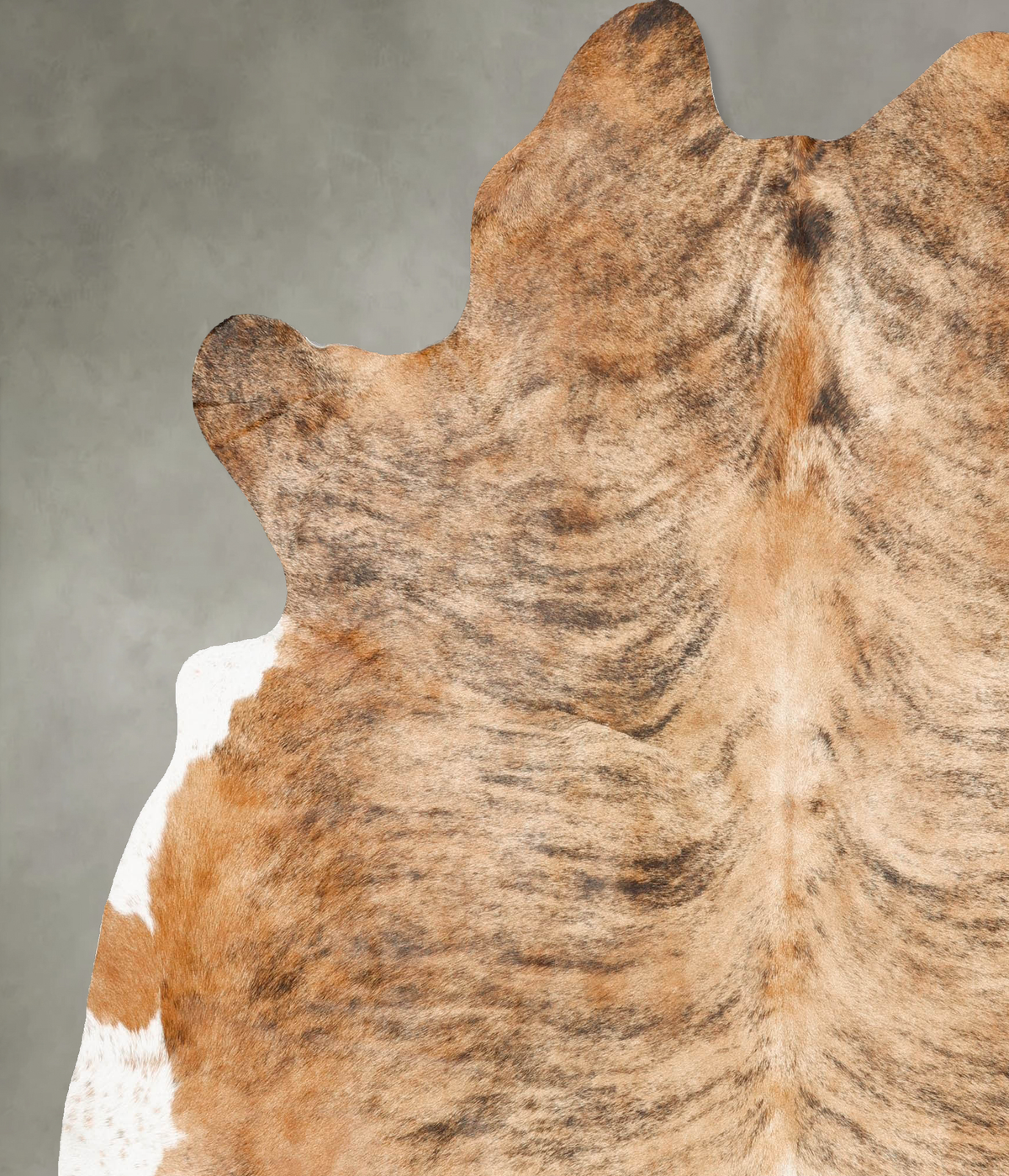 Medium Brindle XX-Large Brazilian Cowhide Rug 7'5"H x 6'9"W #B27315 by Hudson Hides