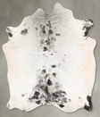 Salt and Pepper Black X-Large Brazilian Cowhide Rug 7'6"H x 6'7"W #B27317 by Hudson Hides