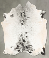 Salt and Pepper Black X-Large Brazilian Cowhide Rug 7'6"H x 6'7"W #B27317 by Hudson Hides