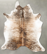 Light Brindle XX-Large Brazilian Cowhide Rug 7'9"H x 6'7"W #B27319 by Hudson Hides