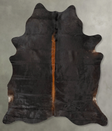 Solid Black X-Large Brazilian Cowhide Rug 7'8"H x 6'2"W #B27320 by Hudson Hides