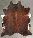 Dark Brindle XX-Large Brazilian Cowhide Rug 7'10"H x 6'8"W #B27321 by Hudson Hides