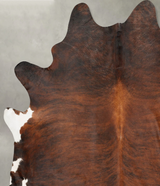 Dark Brindle XX-Large Brazilian Cowhide Rug 7'10"H x 6'8"W #B27321 by Hudson Hides