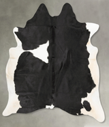 Black and White X-Large Brazilian Cowhide Rug 7'5"H x 6'5"W #B27322 by Hudson Hides