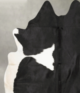 Black and White X-Large Brazilian Cowhide Rug 7'5"H x 6'5"W #B27322 by Hudson Hides