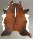 Chocolate and White XX-Large Brazilian Cowhide Rug 8'7"H x 7'1"W #B27324 by Hudson Hides