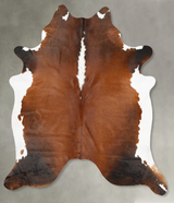 Chocolate and White XX-Large Brazilian Cowhide Rug 8'7"H x 7'1"W #B27324 by Hudson Hides