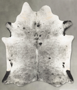 Salt and Pepper Black XX-Large Brazilian Cowhide Rug 8'5"H x 6'9"W #B27327 by Hudson Hides