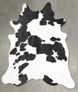 Black and White XX-Large Brazilian Cowhide Rug 7'8"H x 6'11"W #B27334 by Hudson Hides
