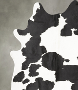 Black and White XX-Large Brazilian Cowhide Rug 7'8"H x 6'11"W #B27334 by Hudson Hides
