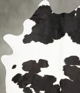 Black and White XX-Large Brazilian Cowhide Rug 8'3"H x 6'3"W #B27335 by Hudson Hides