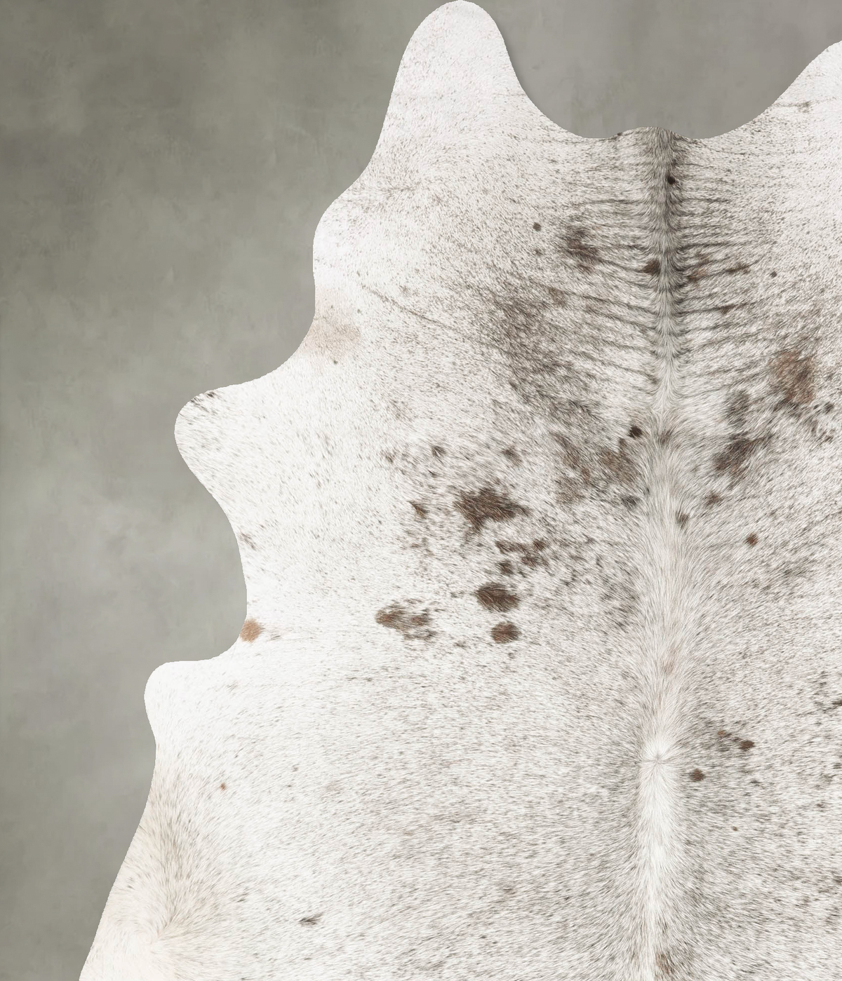 Salt and Pepper Black XX-Large Brazilian Cowhide Rug 7'10"H x 6'6"W #B27336 by Hudson Hides