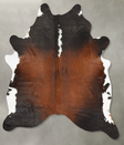 Chocolate and White XX-Large Brazilian Cowhide Rug 8'5"H x 7'2"W #B27338 by Hudson Hides