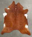 Brown and White Regular XX-Large Brazilian Cowhide Rug 8'2"H x 7'3"W #B27339 by Hudson Hides