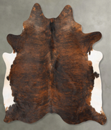 Dark Brindle X-Large Brazilian Cowhide Rug 7'5"H x 6'6"W #B27340 by Hudson Hides