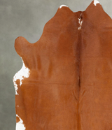 Solid Brown XX-Large Brazilian Cowhide Rug 7'4"H x 7'1"W #B27343 by Hudson Hides