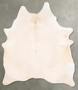 Ivory with Beige XX-Large Brazilian Cowhide Rug 8'5"H x 6'1"W #B27345 by Hudson Hides