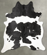Black and White XX-Large Brazilian Cowhide Rug 9'0"H x 7'4"W #B27347 by Hudson Hides