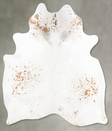 Salt and Pepper Brown X-Large Brazilian Cowhide Rug 7'4"H x 6'3"W #B27348 by Hudson Hides