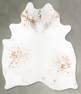 Salt and Pepper Brown X-Large Brazilian Cowhide Rug 7'4"H x 6'3"W #B27348 by Hudson Hides