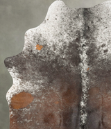 Salt and Pepper Brown X-Large Brazilian Cowhide Rug 7'8"H x 5'7"W #B27356 by Hudson Hides