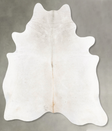 Light Grey X-Large Brazilian Cowhide Rug 7'4"H x 6'4"W #B27359 by Hudson Hides