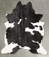 Black and White XX-Large Brazilian Cowhide Rug 8'5"H x 7'1"W #B27360 by Hudson Hides