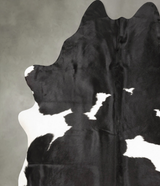 Black and White XX-Large Brazilian Cowhide Rug 8'5"H x 7'1"W #B27360 by Hudson Hides