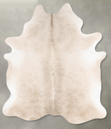 Beige X-Large Brazilian Cowhide Rug 7'8"H x 6'3"W #B27361 by Hudson Hides