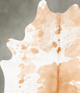 Beige and White XX-Large Brazilian Cowhide Rug 8'2"H x 6'3"W #B27368 by Hudson Hides