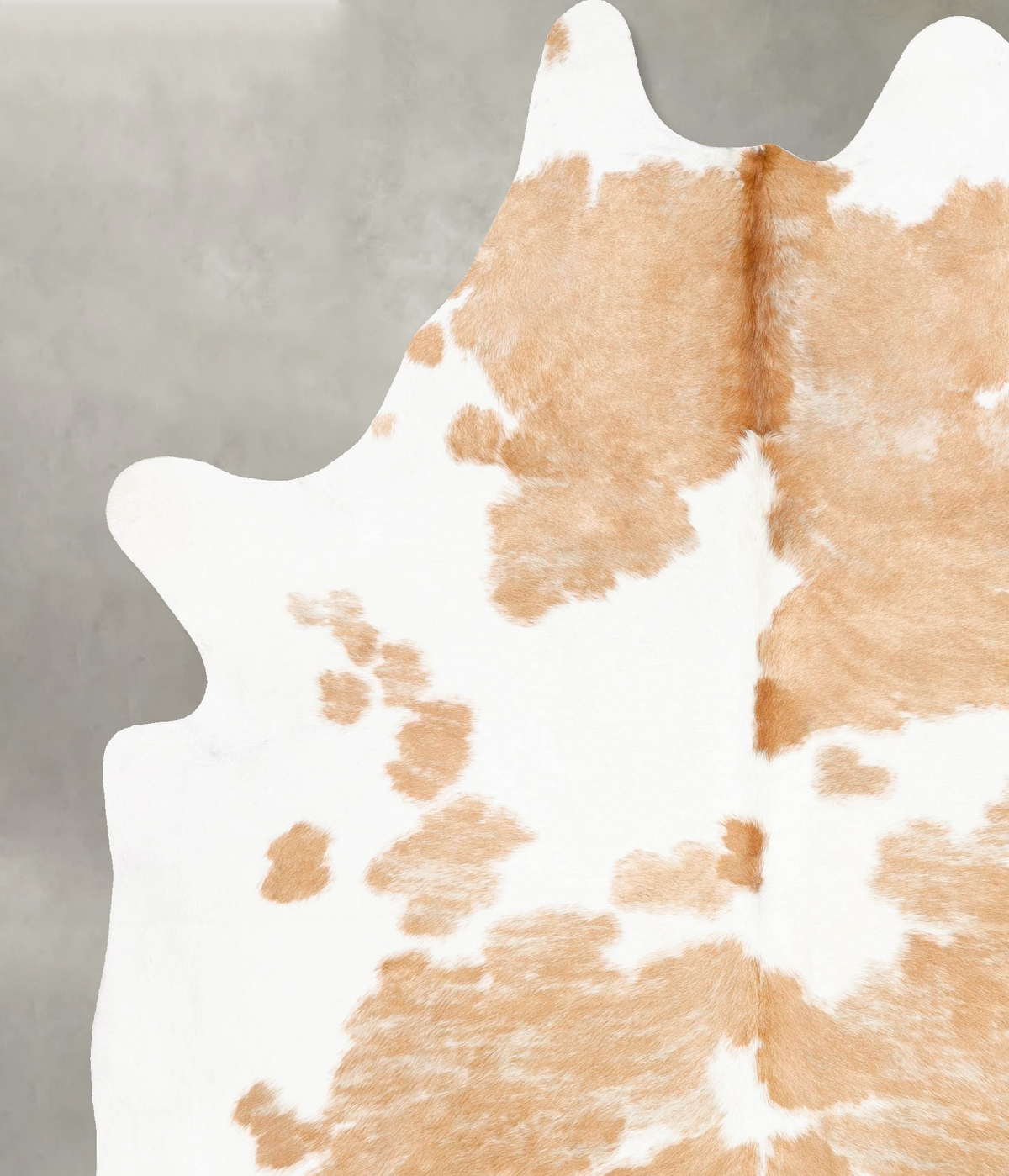 Beige and White XX-Large Brazilian Cowhide Rug 8'6"H x 6'10"W #B27370 by Hudson Hides