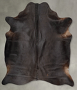 Solid Black X-Large Brazilian Cowhide Rug 6'10"H x 6'2"W #B27378 by Hudson Hides