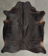 Solid Black X-Large Brazilian Cowhide Rug 6'10"H x 6'2"W #B27378 by Hudson Hides