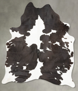 Black and White X-Large Brazilian Cowhide Rug 8'1"H x 6'0"W #B27379 by Hudson Hides