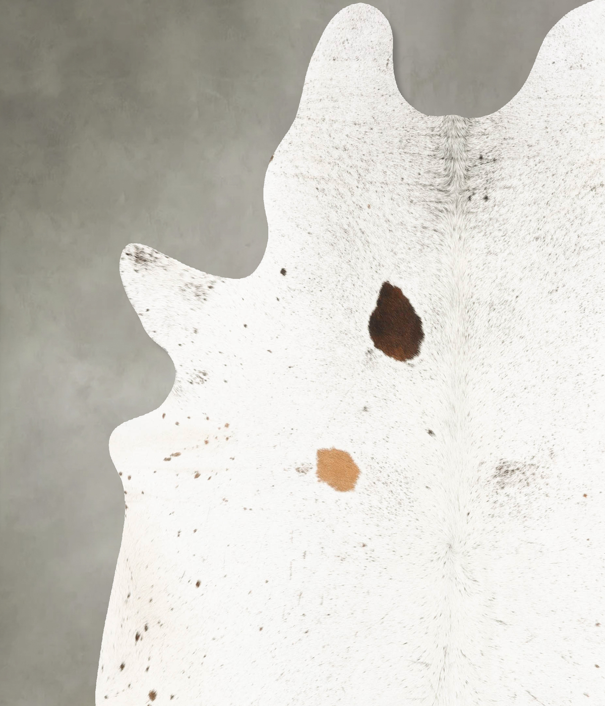 Salt and Pepper Brown XX-Large Brazilian Cowhide Rug 8'1"H x 7'3"W #B27380 by Hudson Hides