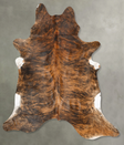 Medium Brindle X-Large Brazilian Cowhide Rug 7'4"H x 6'9"W #B27386 by Hudson Hides