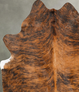 Medium Brindle Large Brazilian Cowhide Rug 6'7"H x 5'8"W #B27387 by Hudson Hides