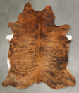 Medium Brindle X-Large Brazilian Cowhide Rug 6'11"H x 5'10"W #B27388 by Hudson Hides