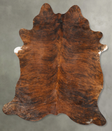 Medium Brindle X-Large Brazilian Cowhide Rug 7'3"H x 5'10"W #B27389 by Hudson Hides