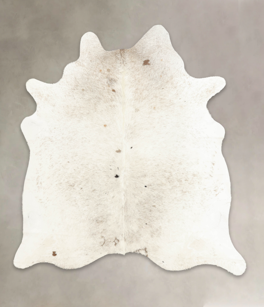 Salt and Pepper Black X-Large Brazilian Cowhide Rug 7'1"H x 6'5"W #B2739 by Hudson Hides