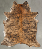 Medium Brindle X-Large Brazilian Cowhide Rug 7'7"H x 5'11"W #B27390 by Hudson Hides