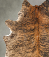 Medium Brindle X-Large Brazilian Cowhide Rug 7'7"H x 5'11"W #B27390 by Hudson Hides