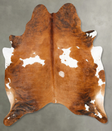 Medium Brindle X-Large Brazilian Cowhide Rug 7'2"H x 6'4"W #B27391 by Hudson Hides