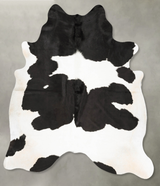 Black and White XX-Large Brazilian Cowhide Rug 7'7"H x 6'8"W #B27392 by Hudson Hides
