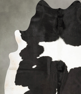 Black and White XX-Large Brazilian Cowhide Rug 7'7"H x 6'8"W #B27392 by Hudson Hides