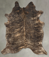 Dark Brindle X-Large Brazilian Cowhide Rug 7'5"H x 6'3"W #B27396 by Hudson Hides