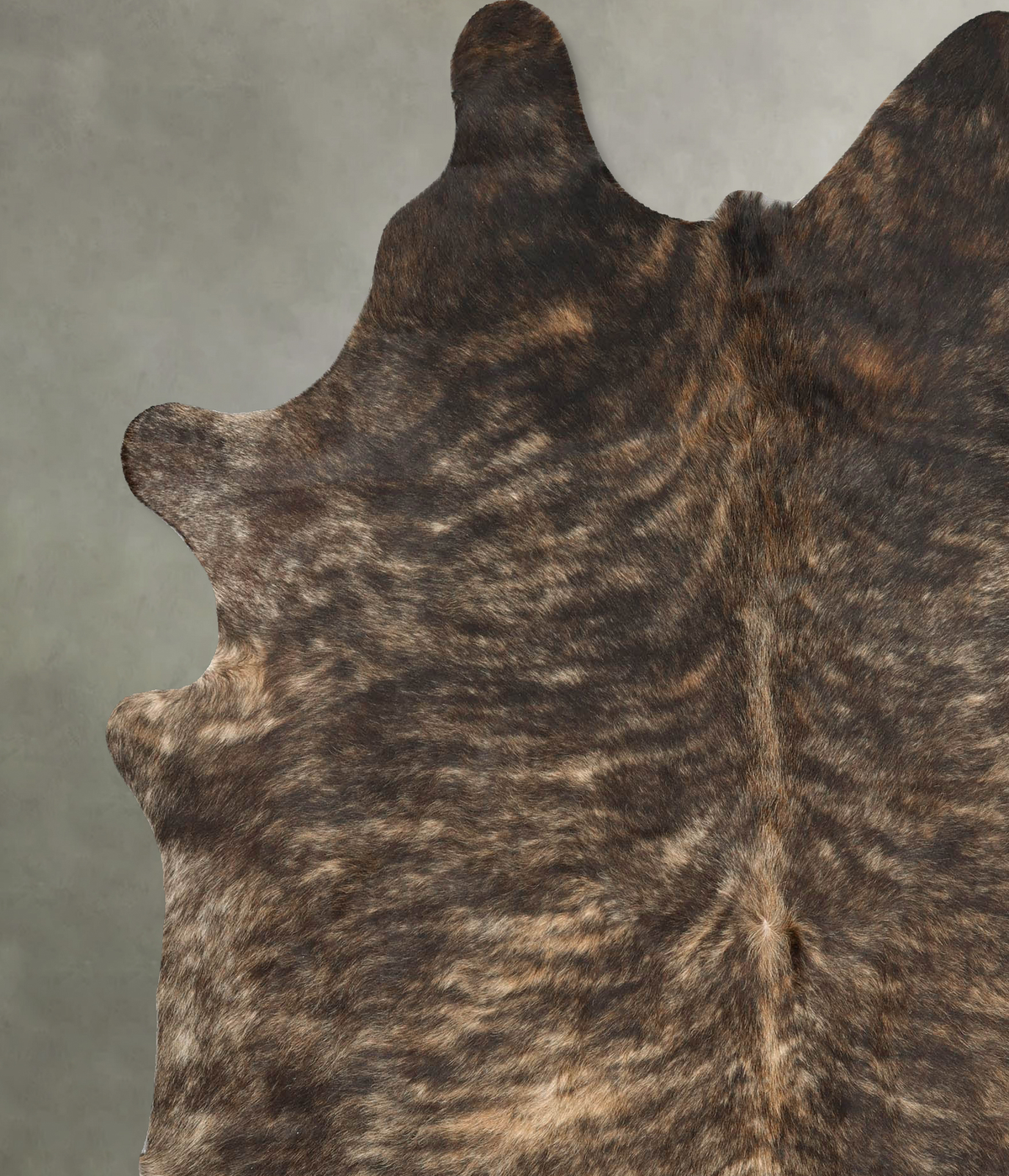 Dark Brindle X-Large Brazilian Cowhide Rug 7'5"H x 6'3"W #B27396 by Hudson Hides