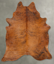 Medium Brindle X-Large Brazilian Cowhide Rug 7'8"H x 6'4"W #B27397 by Hudson Hides