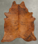 Medium Brindle X-Large Brazilian Cowhide Rug 7'8"H x 6'4"W #B27397 by Hudson Hides