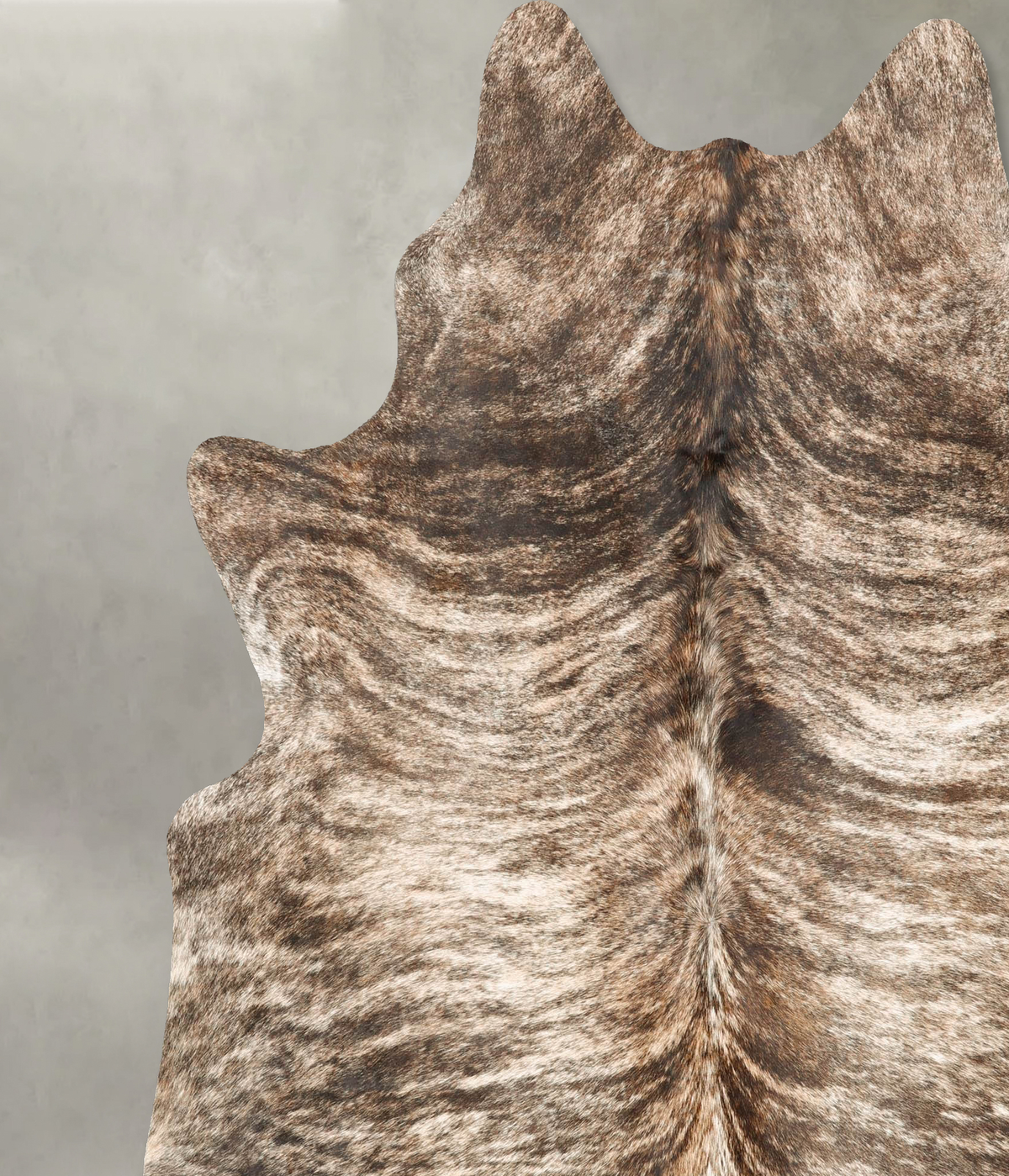 Grey Brindle X-Large Brazilian Cowhide Rug 7'3"H x 6'6"W #B27398 by Hudson Hides